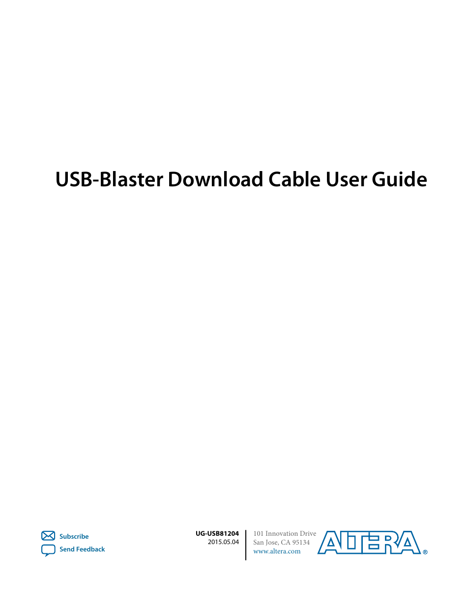 Altera USB Blaster User Manual | 16 pages