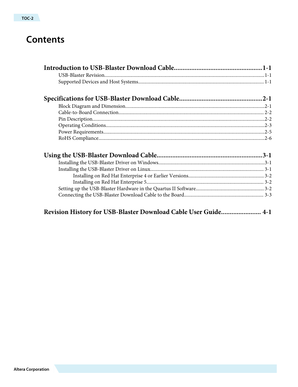 Altera USB Blaster User Manual | Page 2 / 16