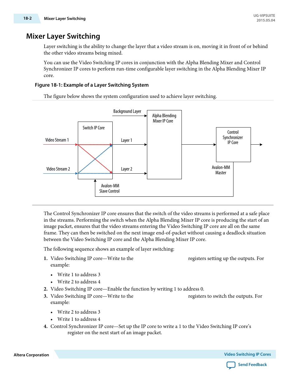 Mixer layer switching, Mixer layer switching -2 | Altera Video and Image Processing Suite User Manual | Page 238 / 310