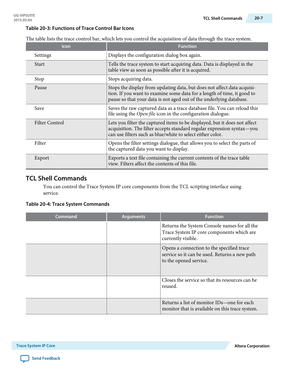 Tcl shell commands, Tcl shell commands -7 | Altera Video and Image Processing Suite User Manual | Page 259 / 310