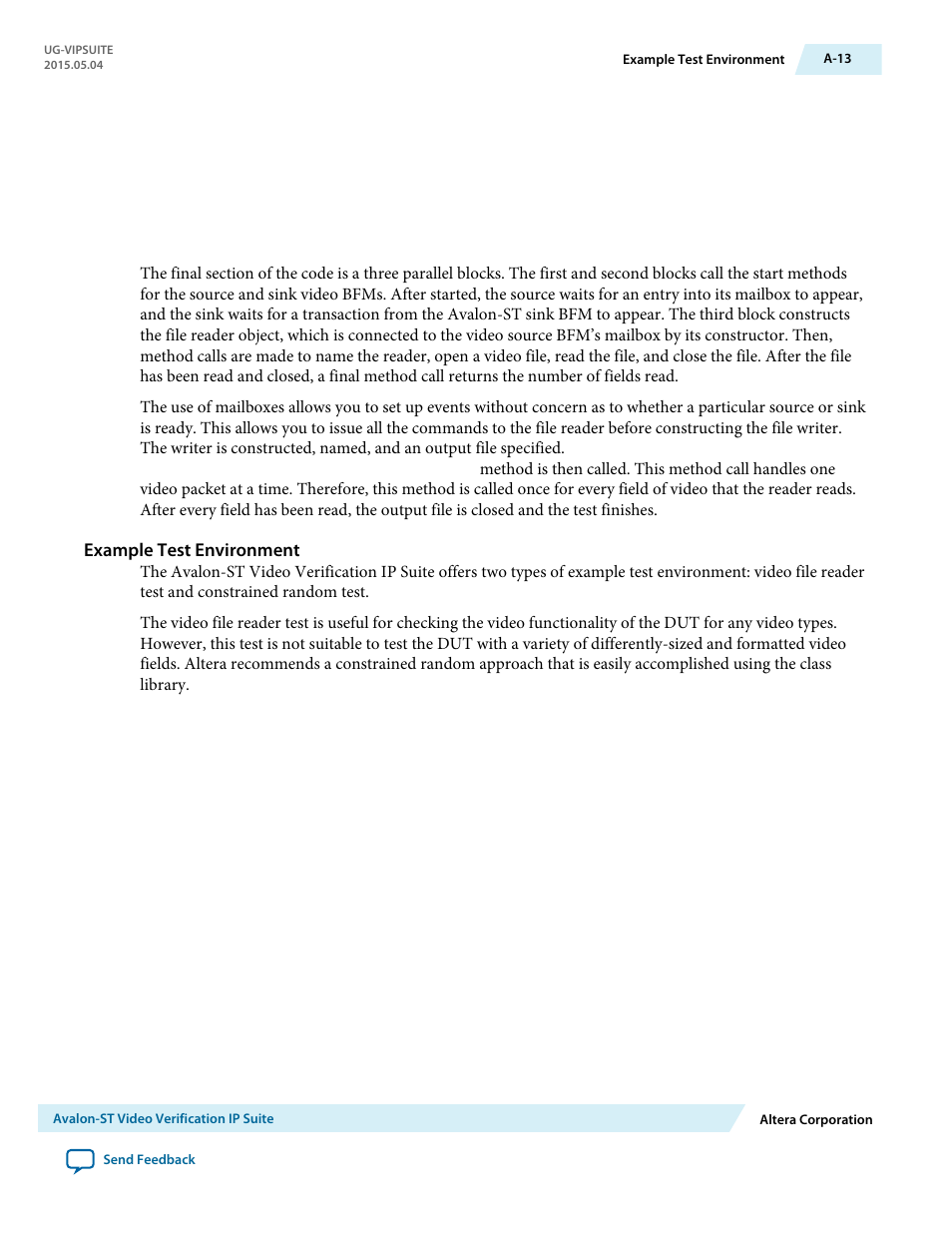Example test environment | Altera Video and Image Processing Suite User Manual | Page 281 / 310
