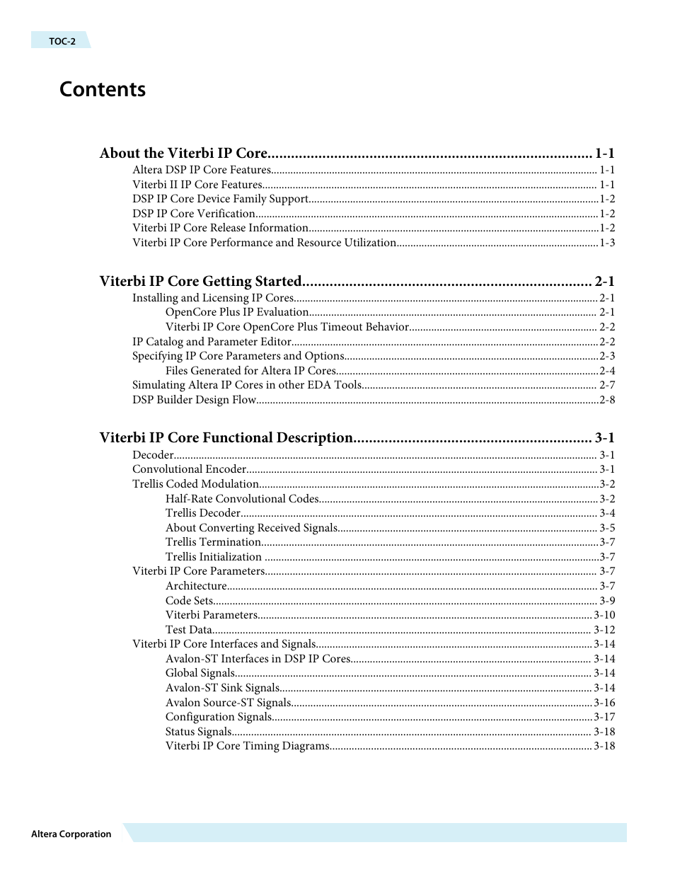 Altera Viterbi Compiler User Manual | Page 2 / 40
