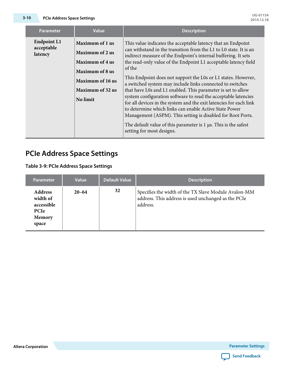 Pcie address space settings | Altera V-Series Avalon-MM DMA User Manual | Page 31 / 142