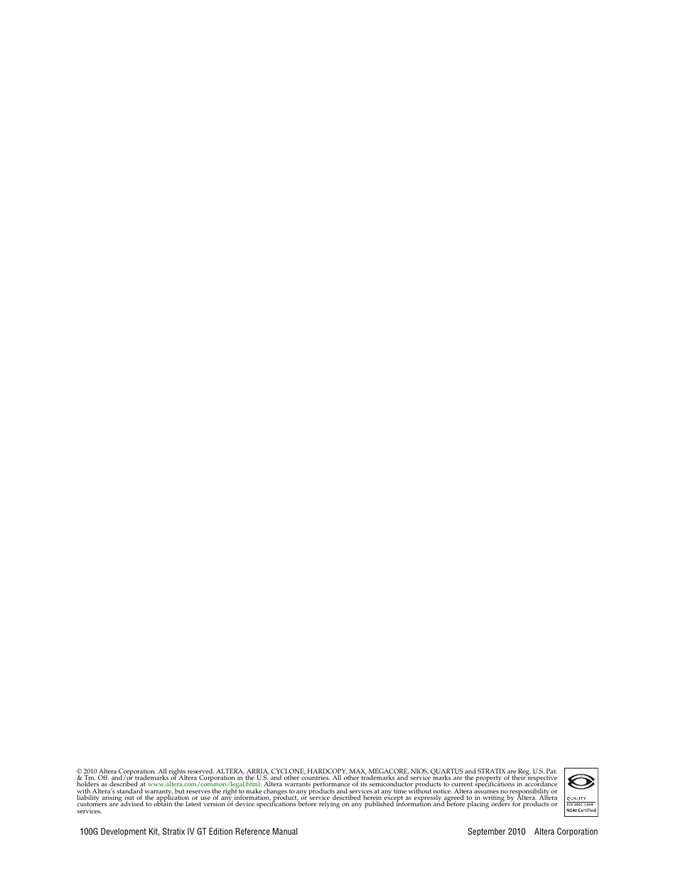 Altera 100G Development Kit, Stratix IV GT Edition User Manual | Page 2 / 80