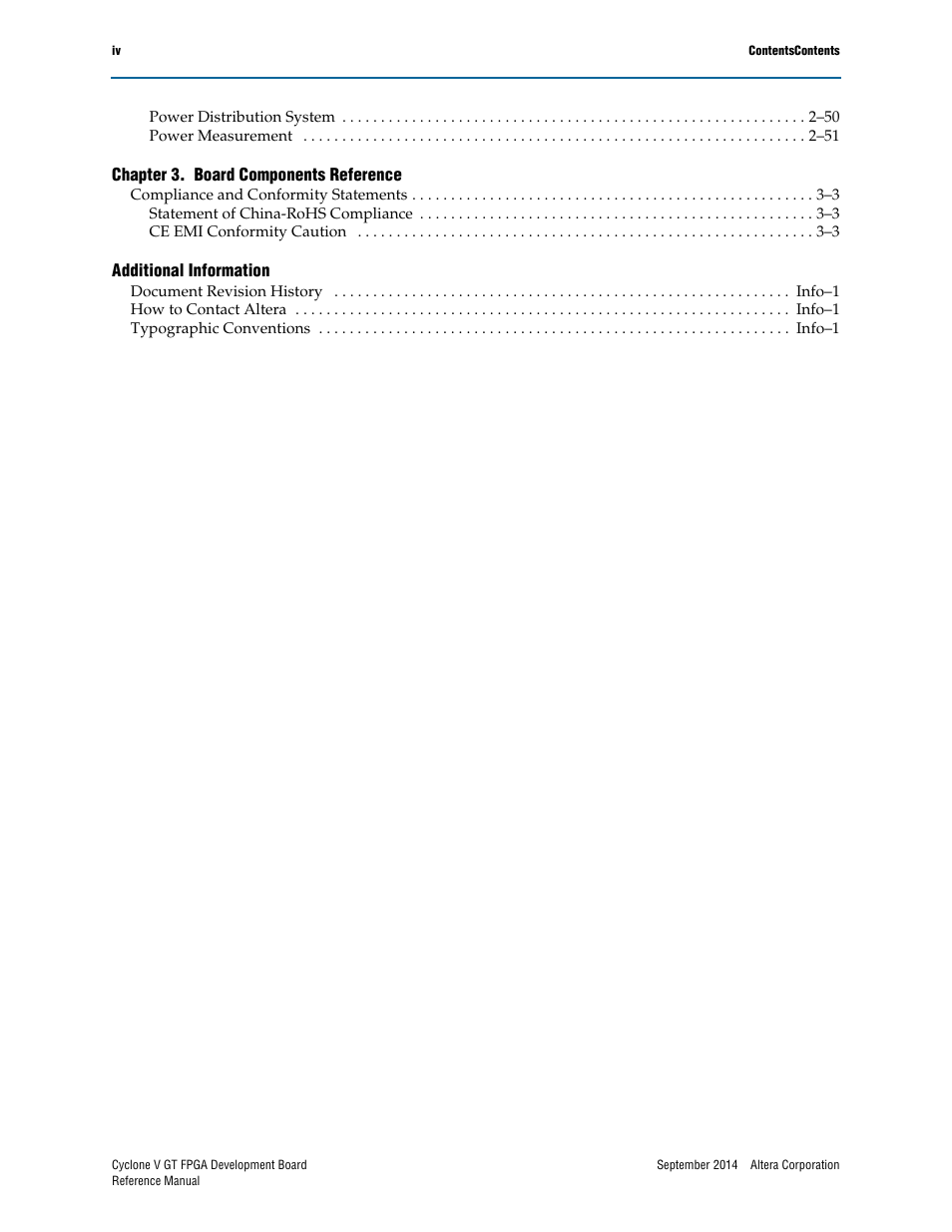 Altera Cyclone V GT FPGA Development Board User Manual | Page 4 / 66