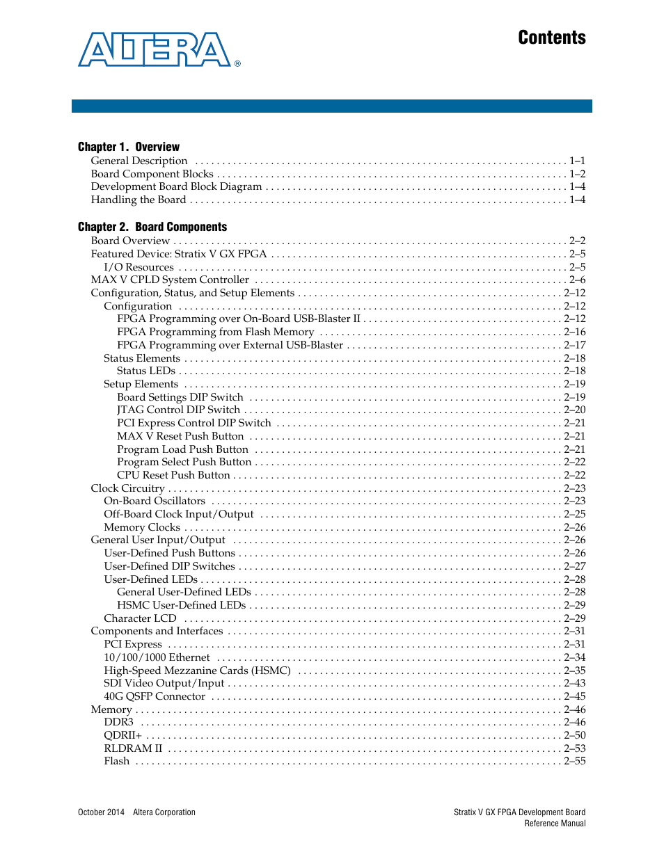 Altera Stratix V GX FPGA Development Board User Manual | Page 3 / 76