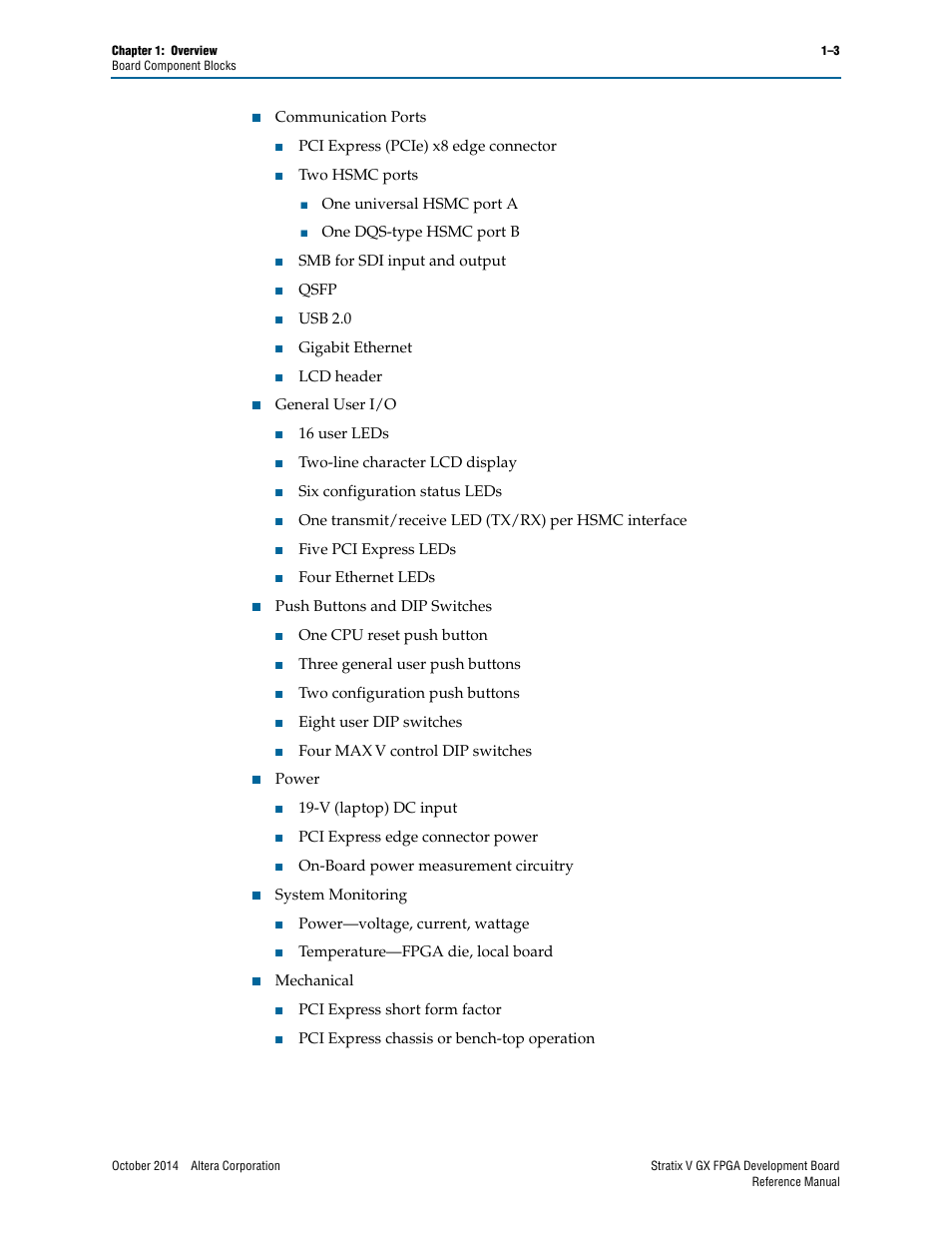 Altera Stratix V GX FPGA Development Board User Manual | Page 7 / 76