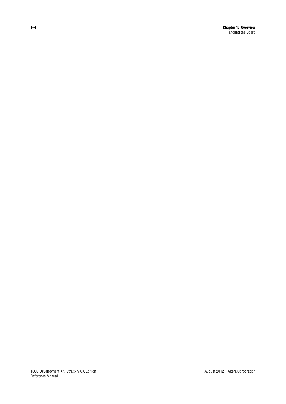 Altera 100G Development Kit, Stratix V GX Edition User Manual | Page 8 / 76
