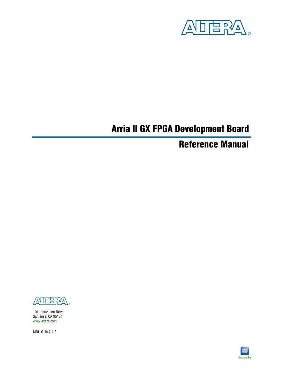 Altera Arria II GX FPGA Development Board User Manual | 64 pages