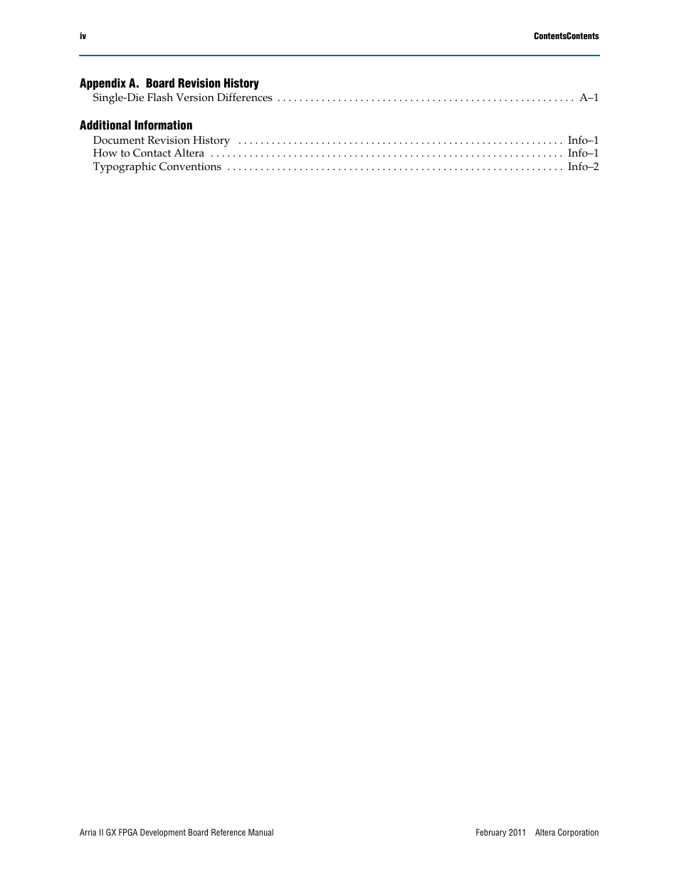 Altera Arria II GX FPGA Development Board User Manual | Page 4 / 64