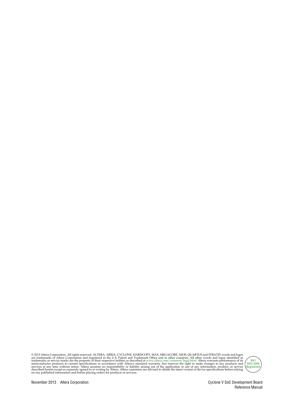 Altera Cyclone V SoC Development Board User Manual | Page 2 / 68