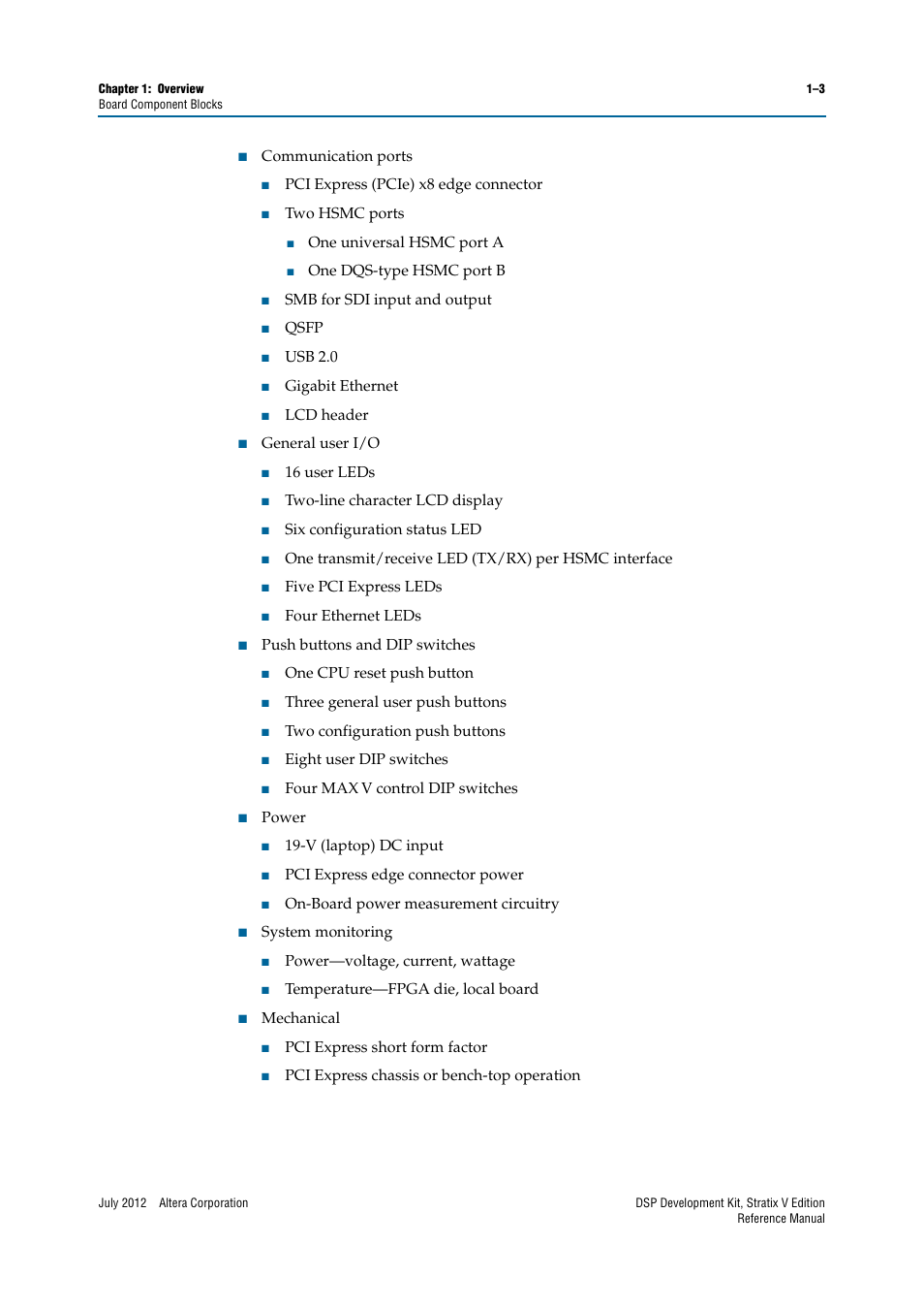 Altera DSP Development Kit, Stratix V Edition User Manual | Page 7 / 74