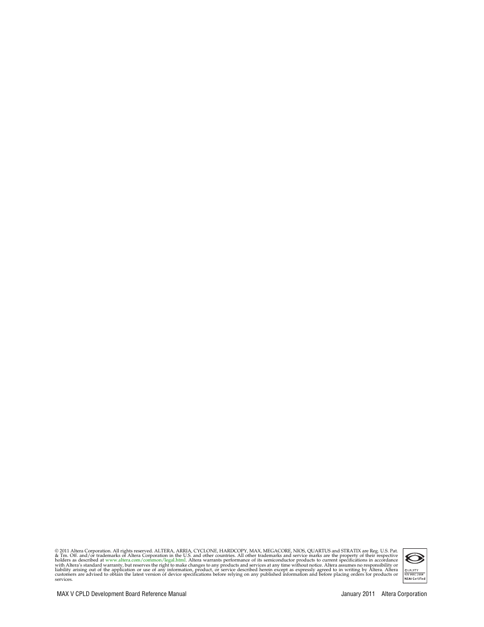 Altera MAX V CPLD Development Board User Manual | Page 2 / 24