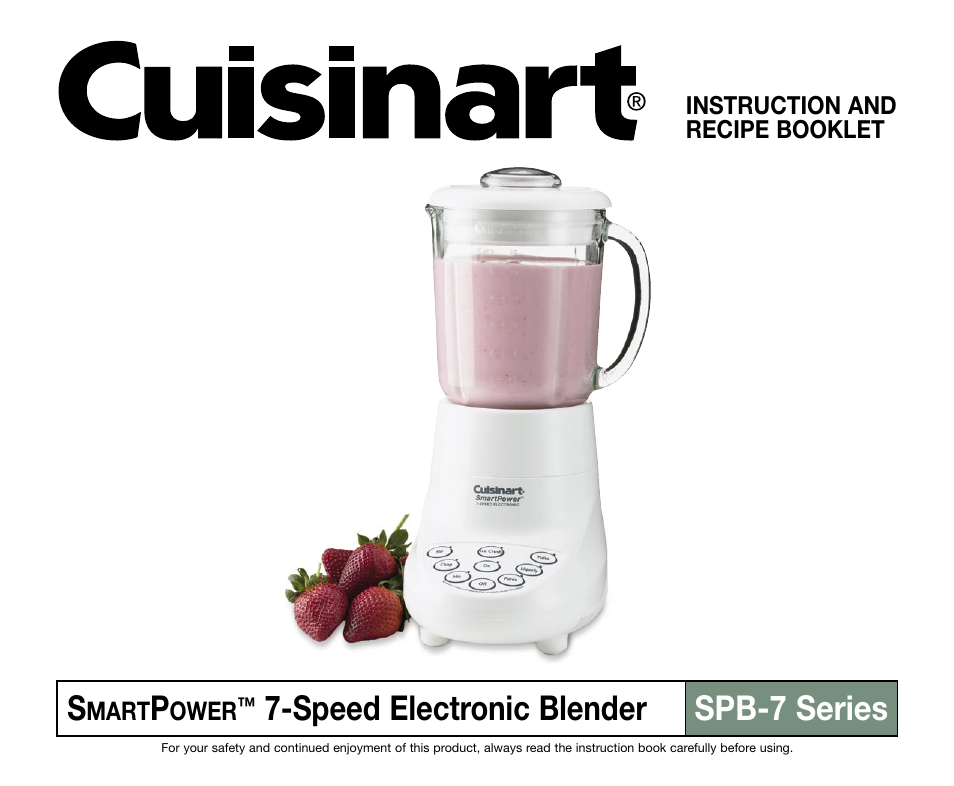 Cuisinart SPB-7 Series User Manual | 41 pages