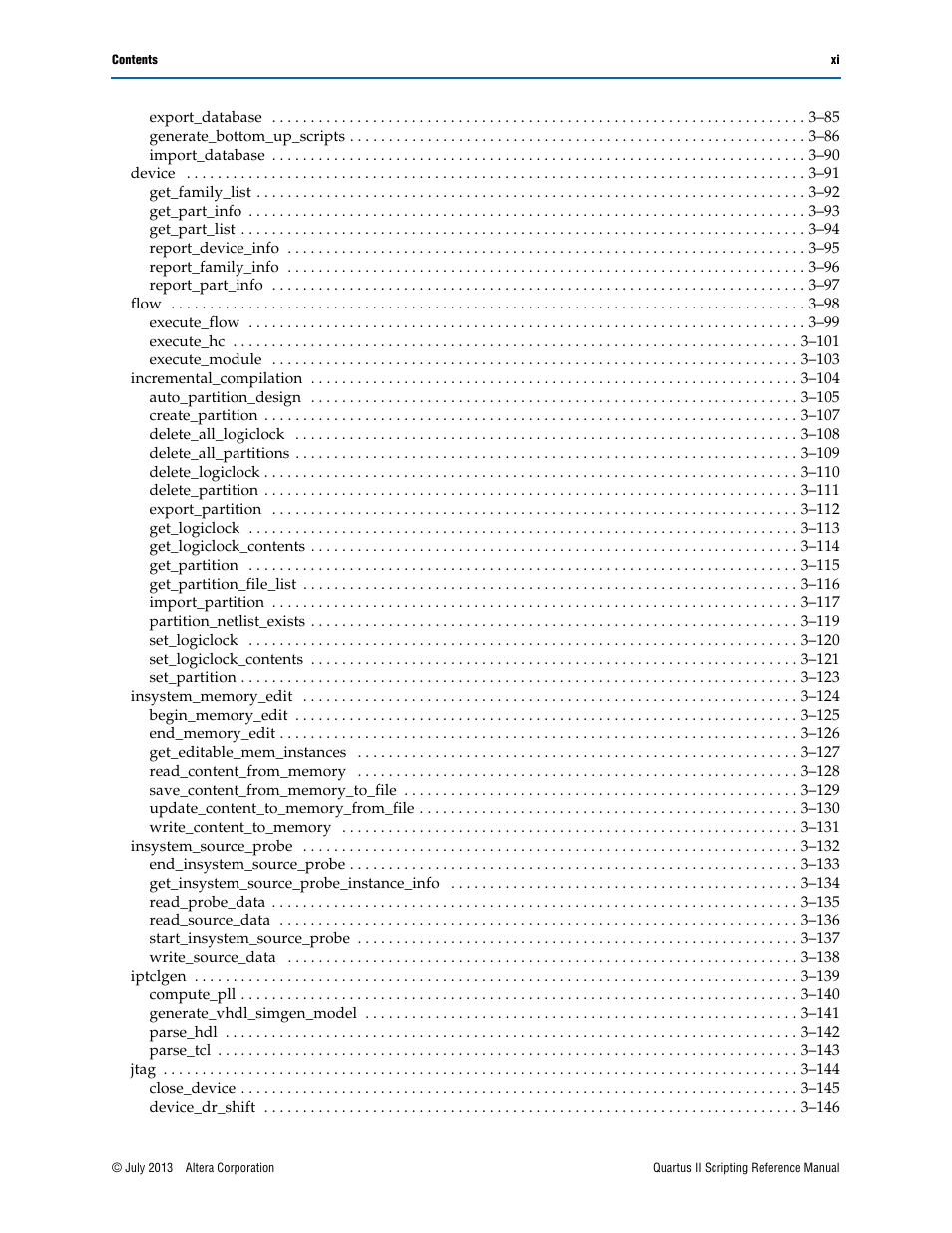 Altera Quartus II Scripting User Manual | Page 11 / 634
