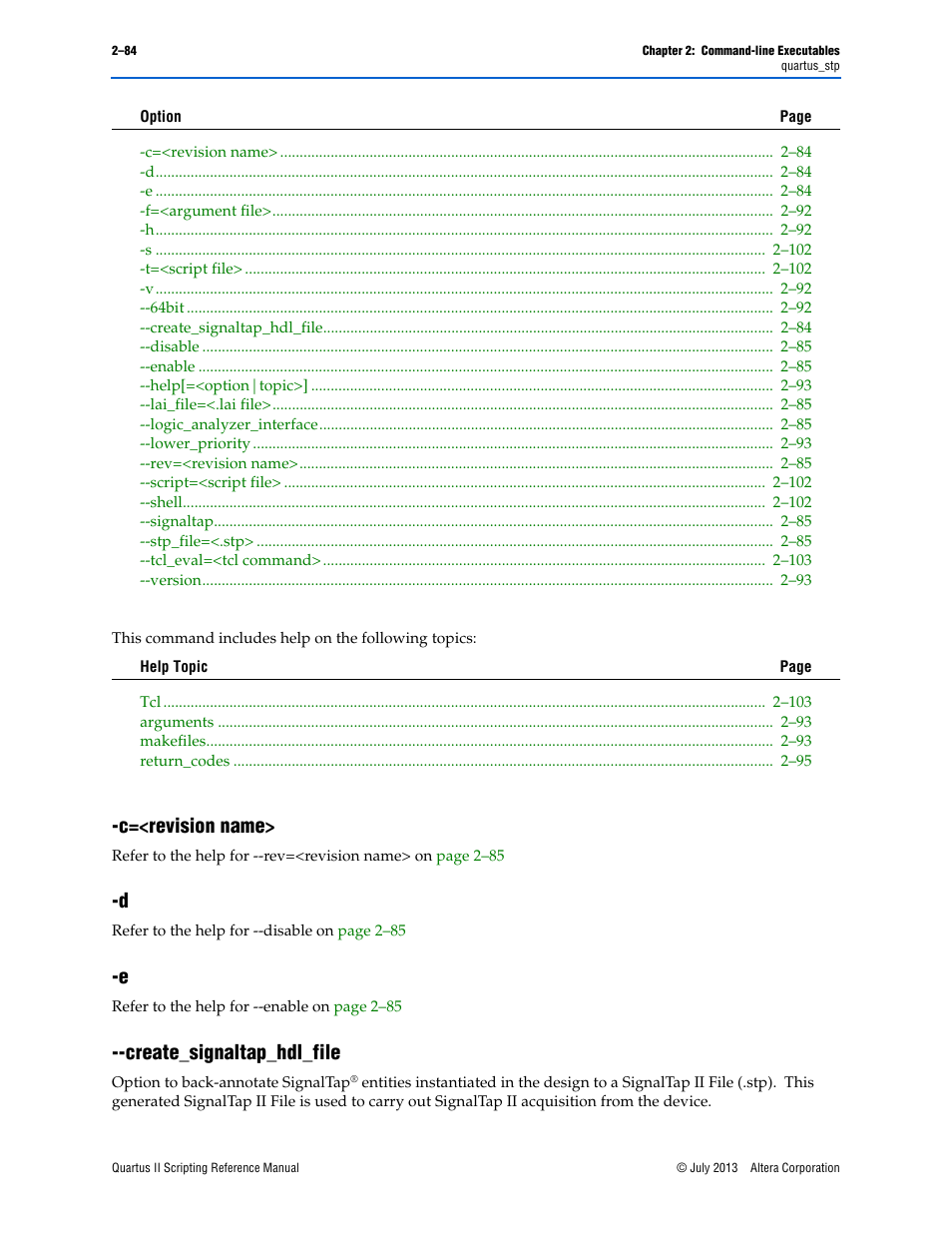 C=<revision name, Create_signaltap_hdl_file | Altera Quartus II Scripting User Manual | Page 110 / 634