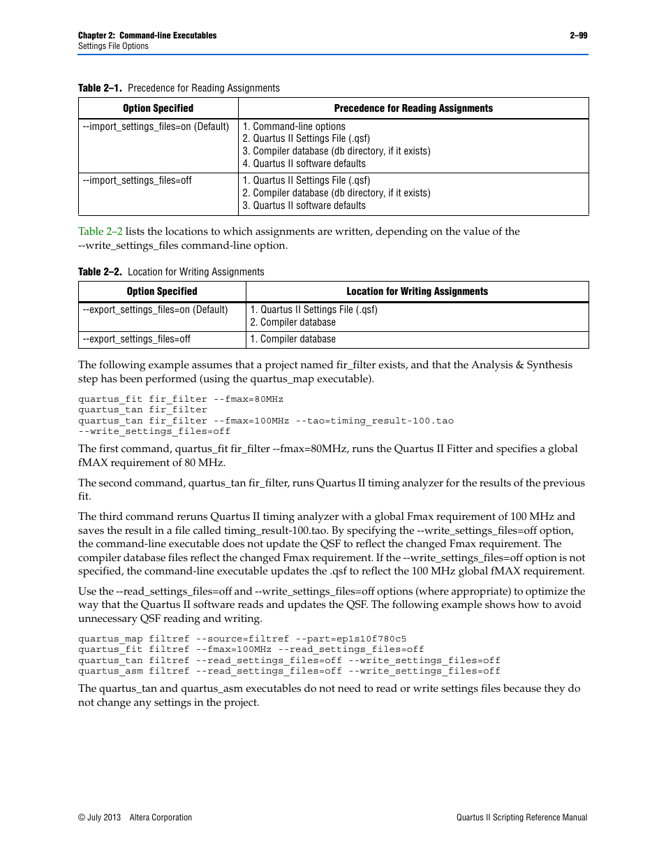 Altera Quartus II Scripting User Manual | Page 125 / 634