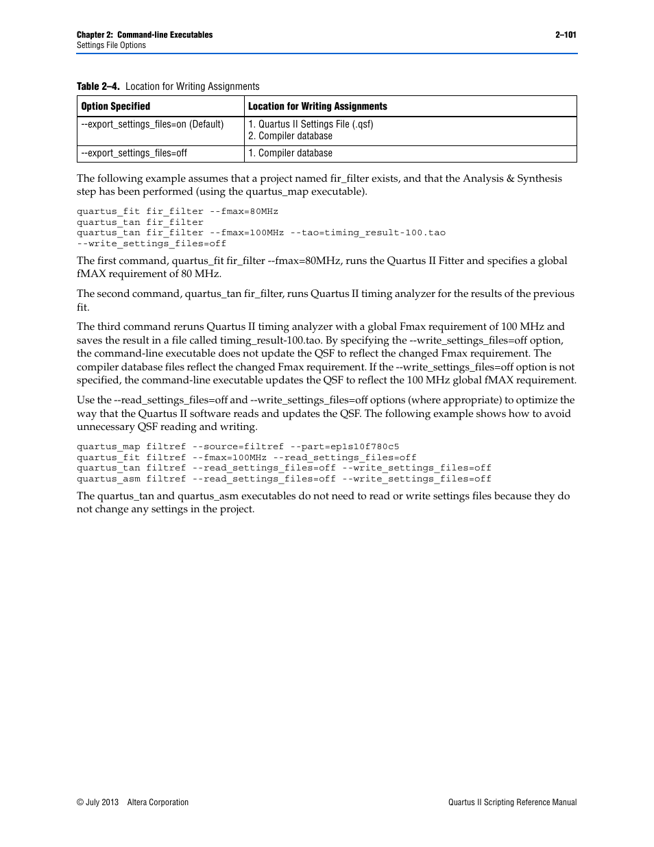 Altera Quartus II Scripting User Manual | Page 127 / 634