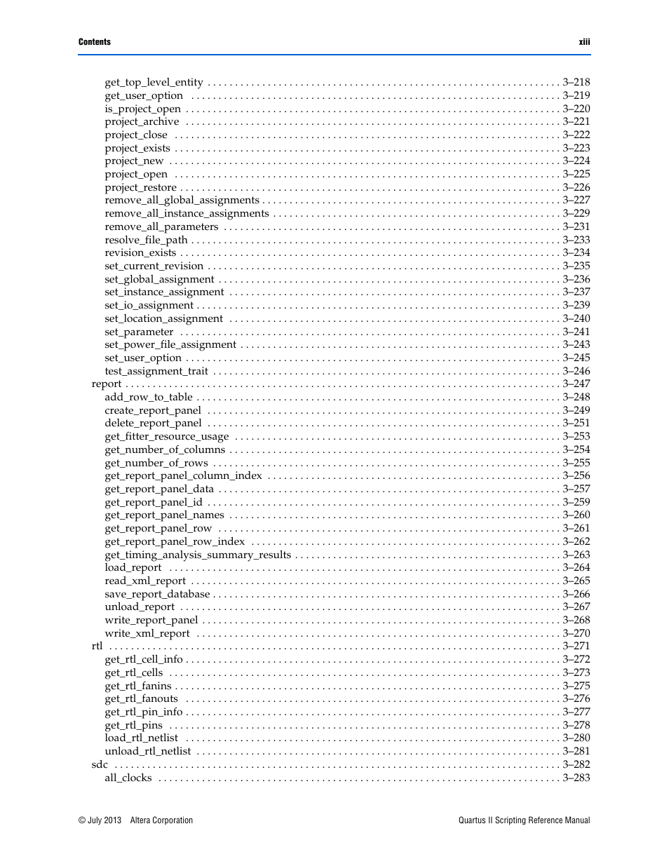Altera Quartus II Scripting User Manual | Page 13 / 634