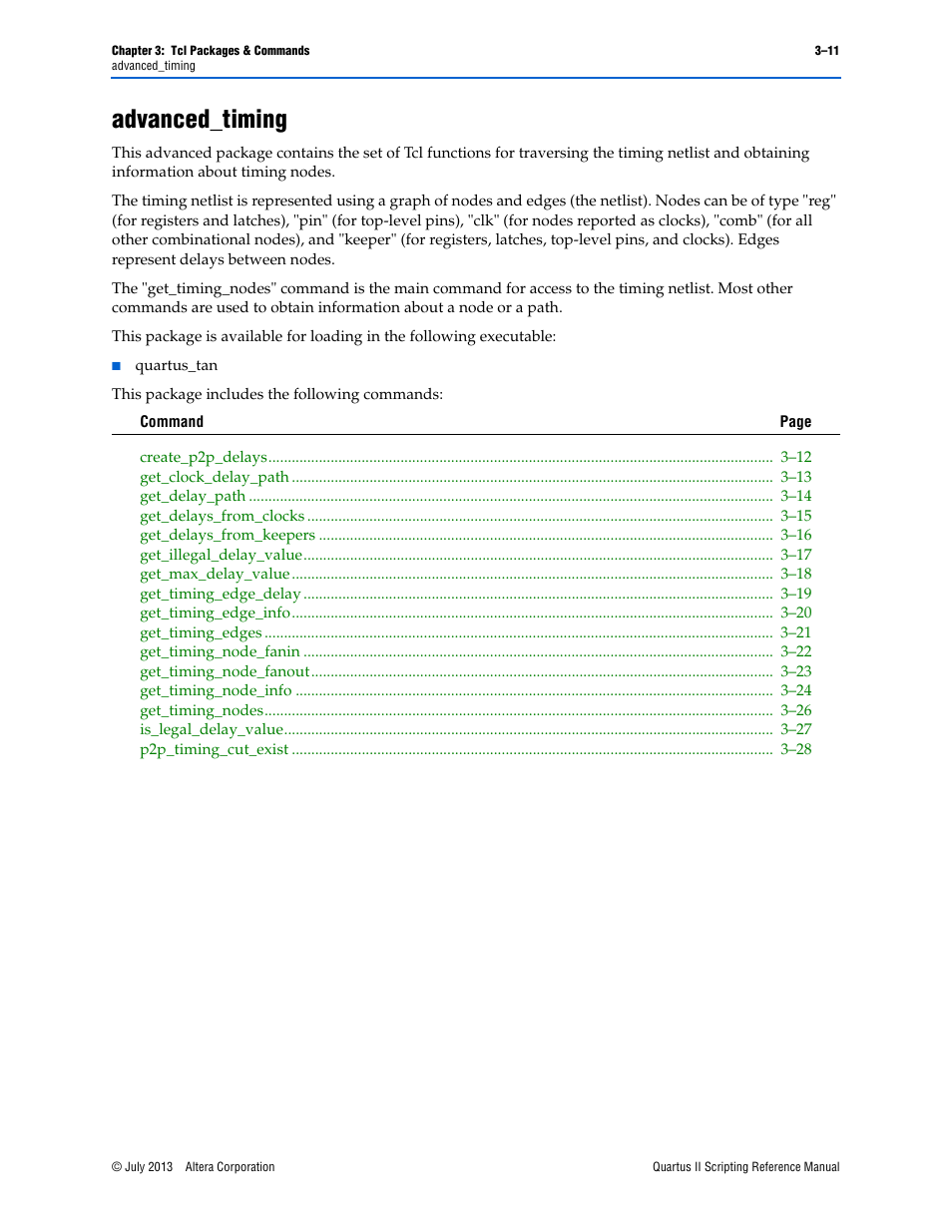 Advanced_timing, Advanced_timing –11 | Altera Quartus II Scripting User Manual | Page 141 / 634