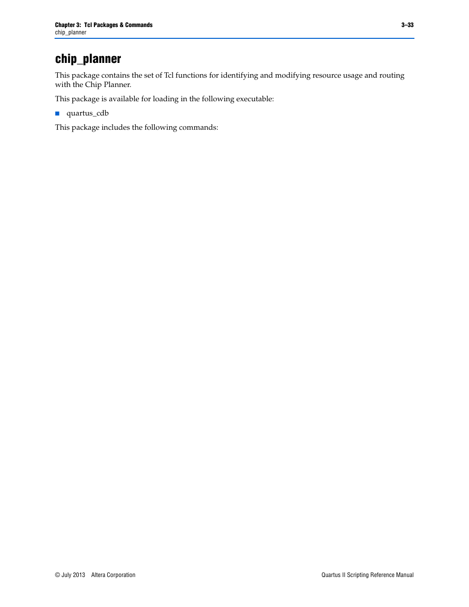 Chip_planner, Chip_planner –33 | Altera Quartus II Scripting User Manual | Page 163 / 634