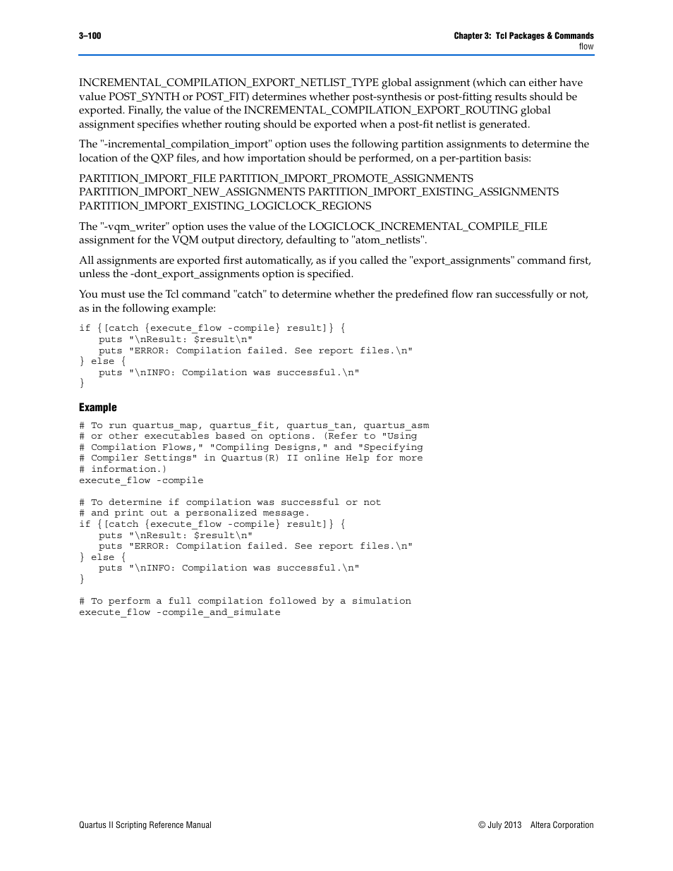 Example | Altera Quartus II Scripting User Manual | Page 230 / 634