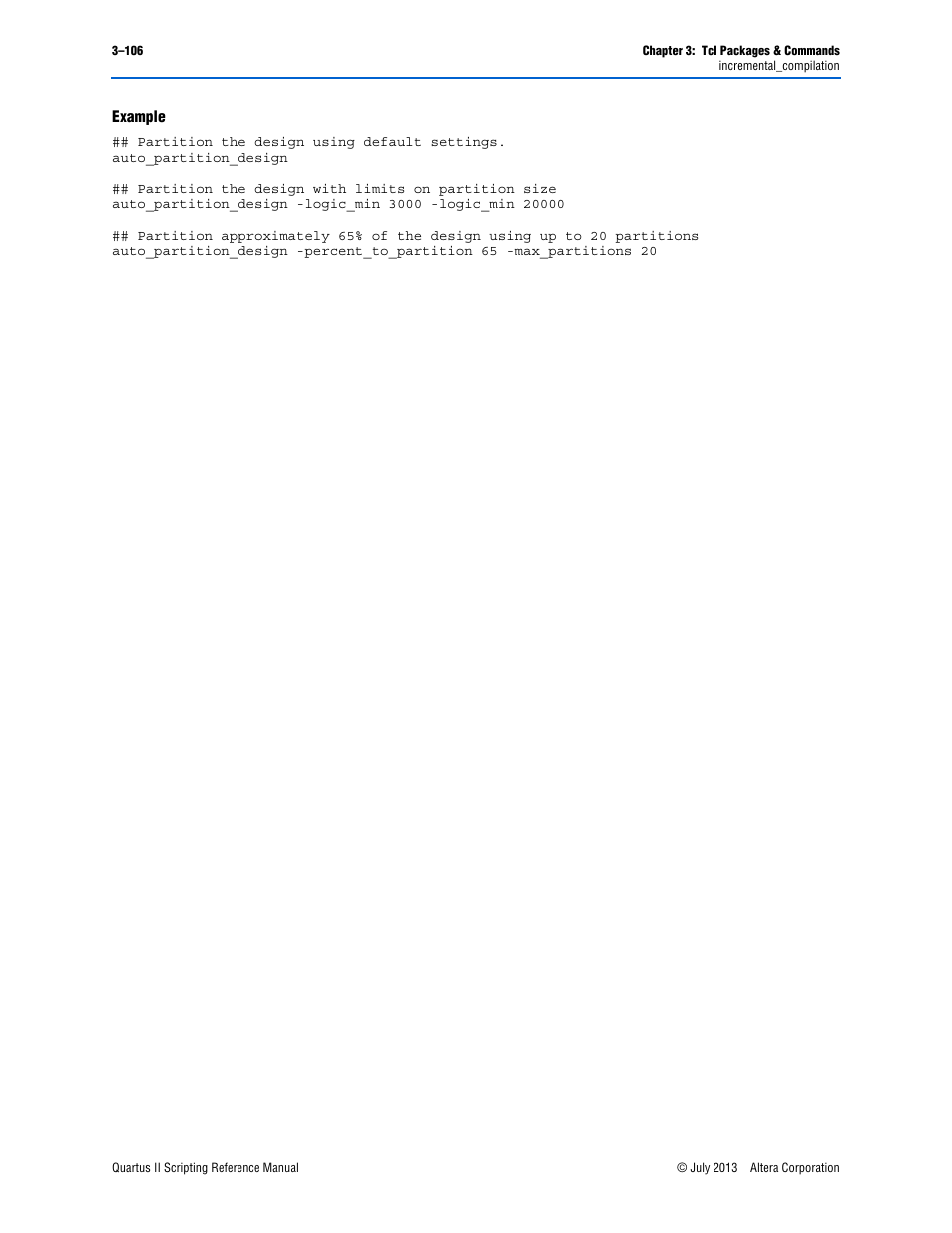 Example | Altera Quartus II Scripting User Manual | Page 236 / 634
