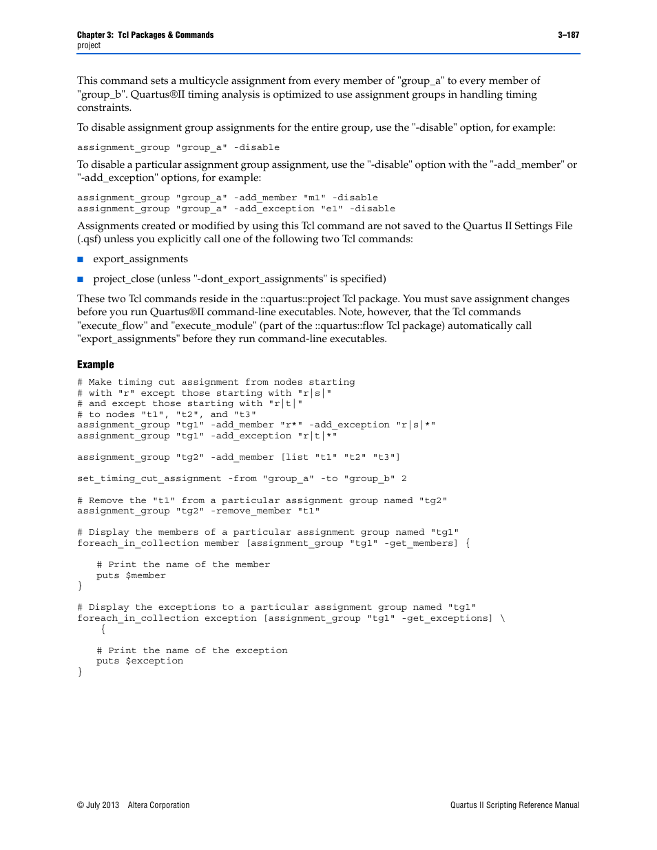 Example | Altera Quartus II Scripting User Manual | Page 317 / 634