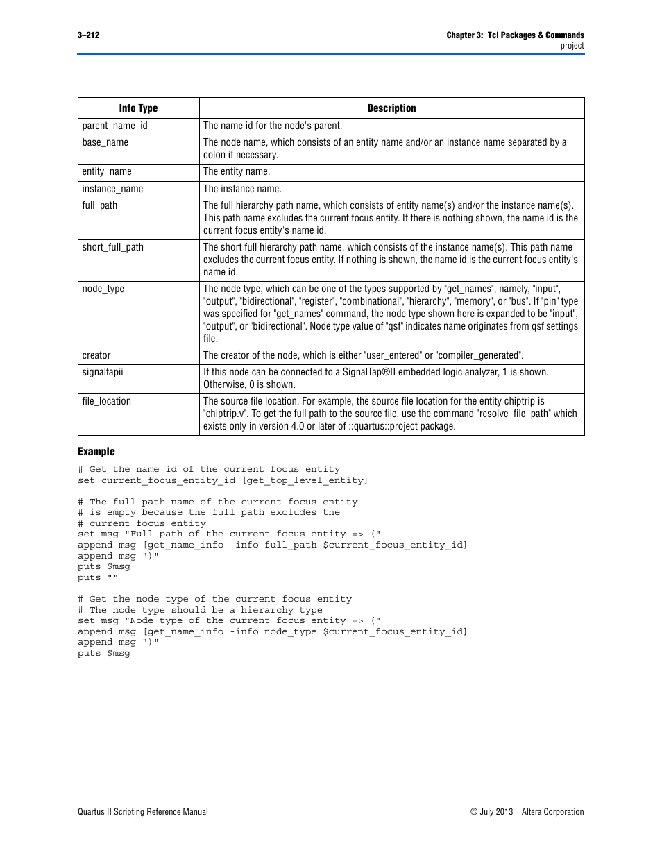 Example | Altera Quartus II Scripting User Manual | Page 342 / 634