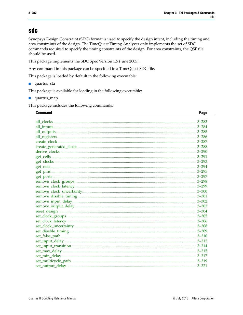 Sdc –282 | Altera Quartus II Scripting User Manual | Page 412 / 634