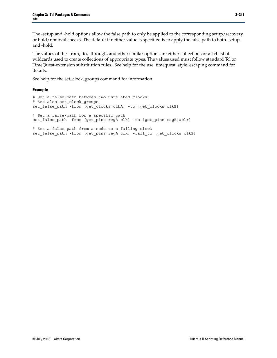 Example | Altera Quartus II Scripting User Manual | Page 441 / 634