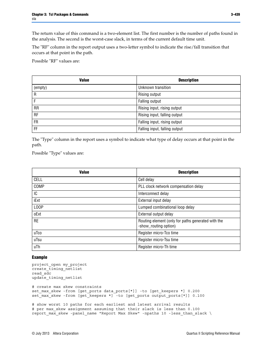 Example | Altera Quartus II Scripting User Manual | Page 569 / 634