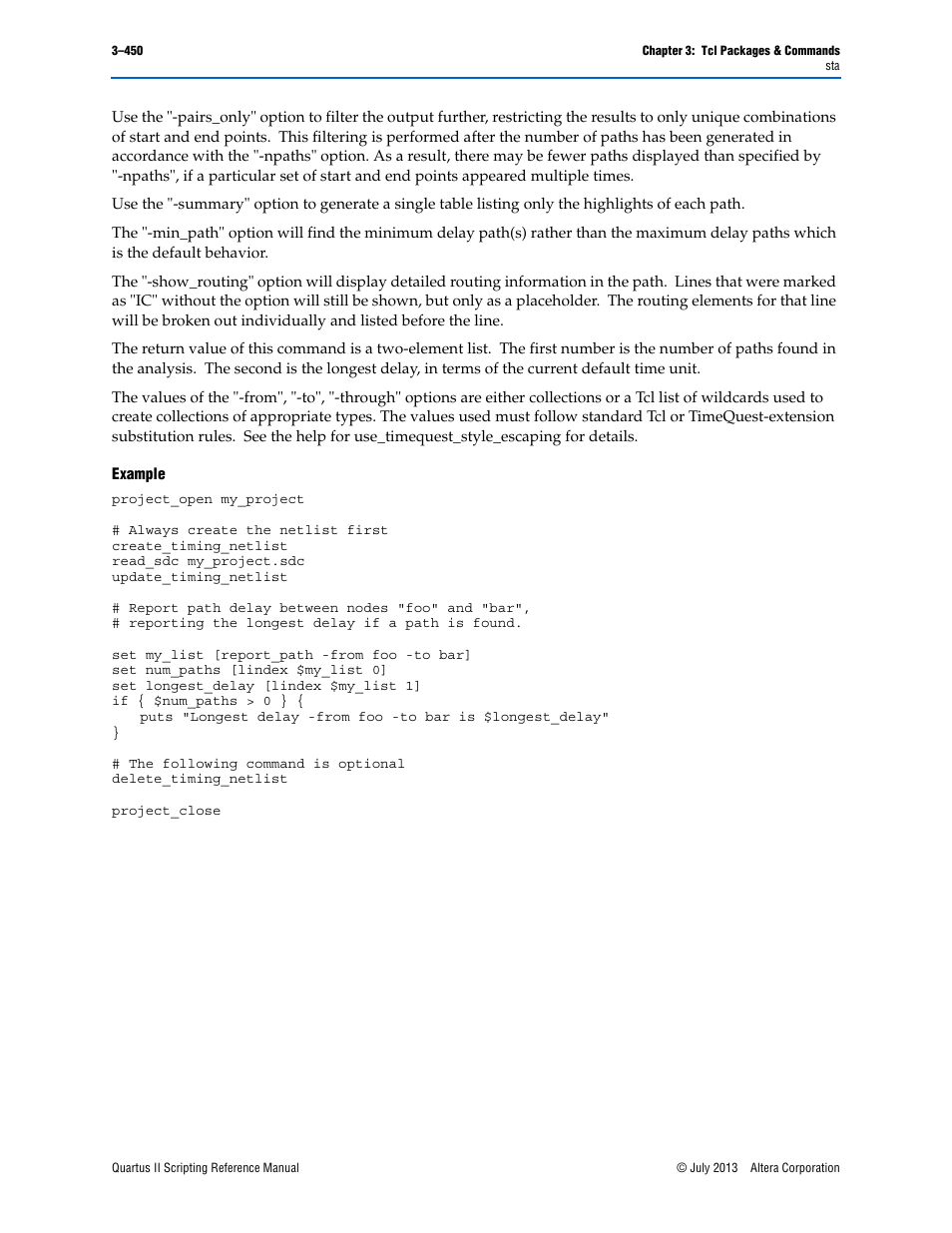 Example | Altera Quartus II Scripting User Manual | Page 580 / 634