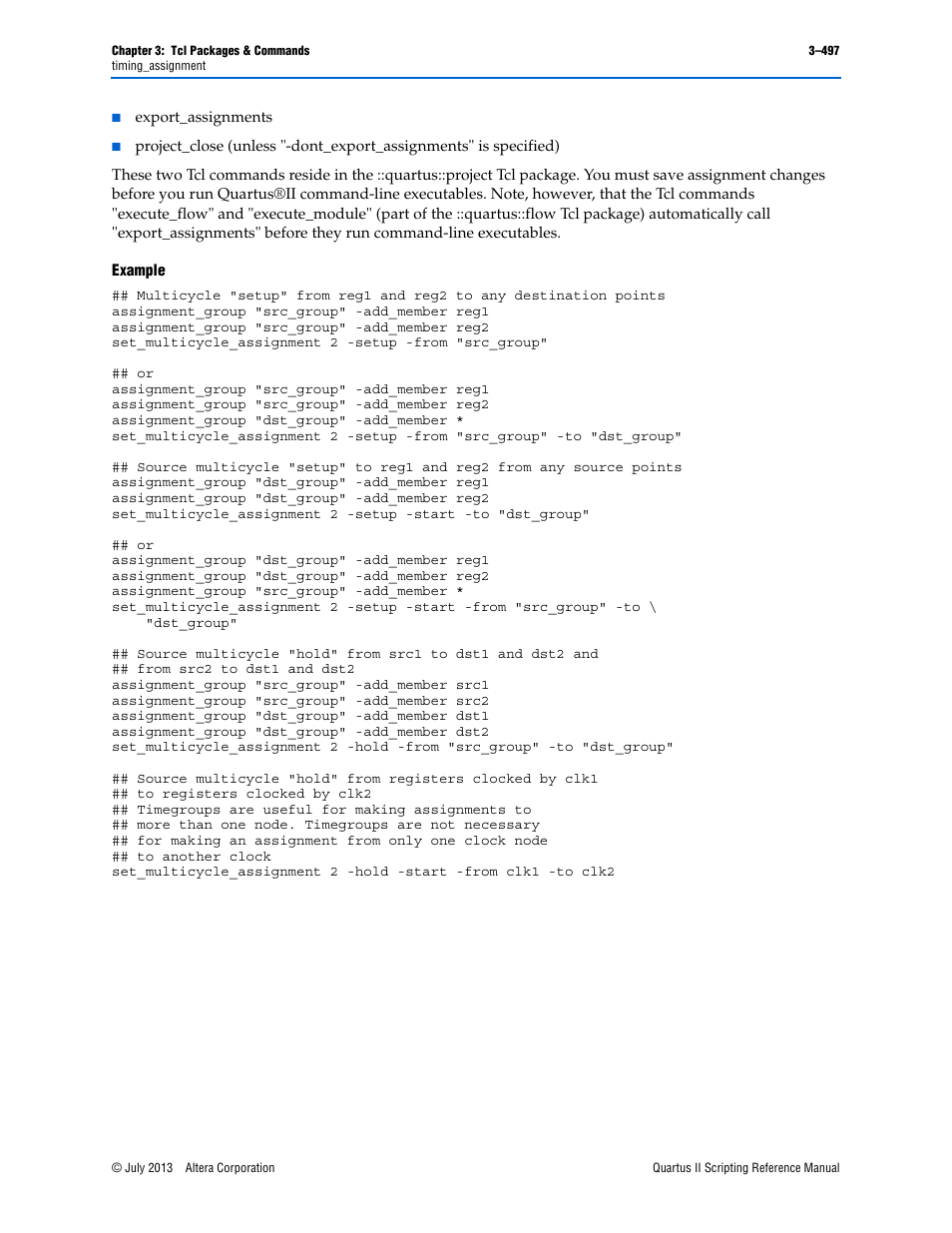 Example | Altera Quartus II Scripting User Manual | Page 627 / 634