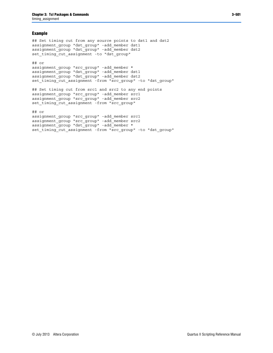Example | Altera Quartus II Scripting User Manual | Page 631 / 634