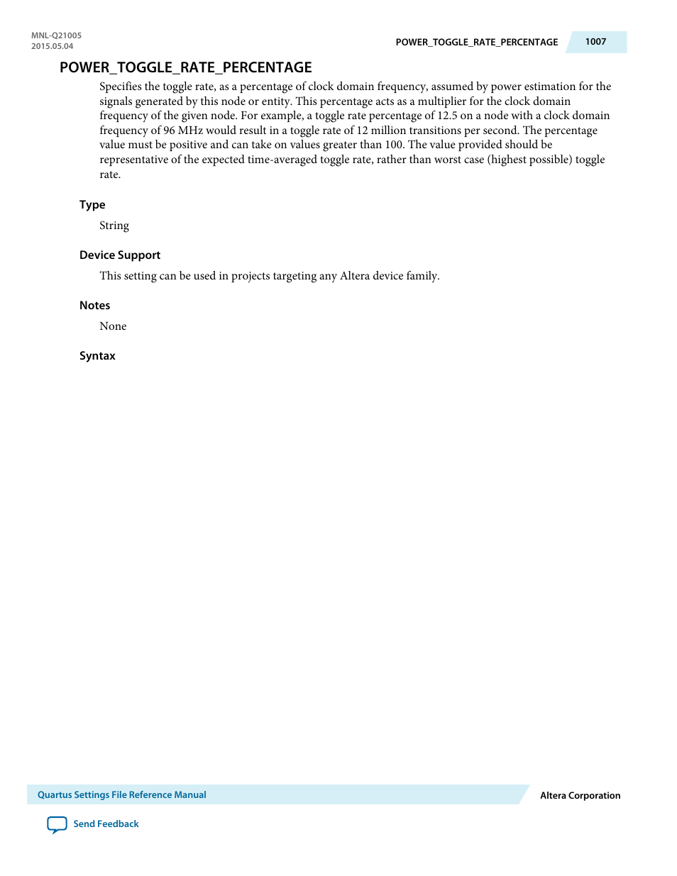 Power_toggle_rate_percentage | Altera Quartus II Settings File User Manual | Page 1007 / 1344