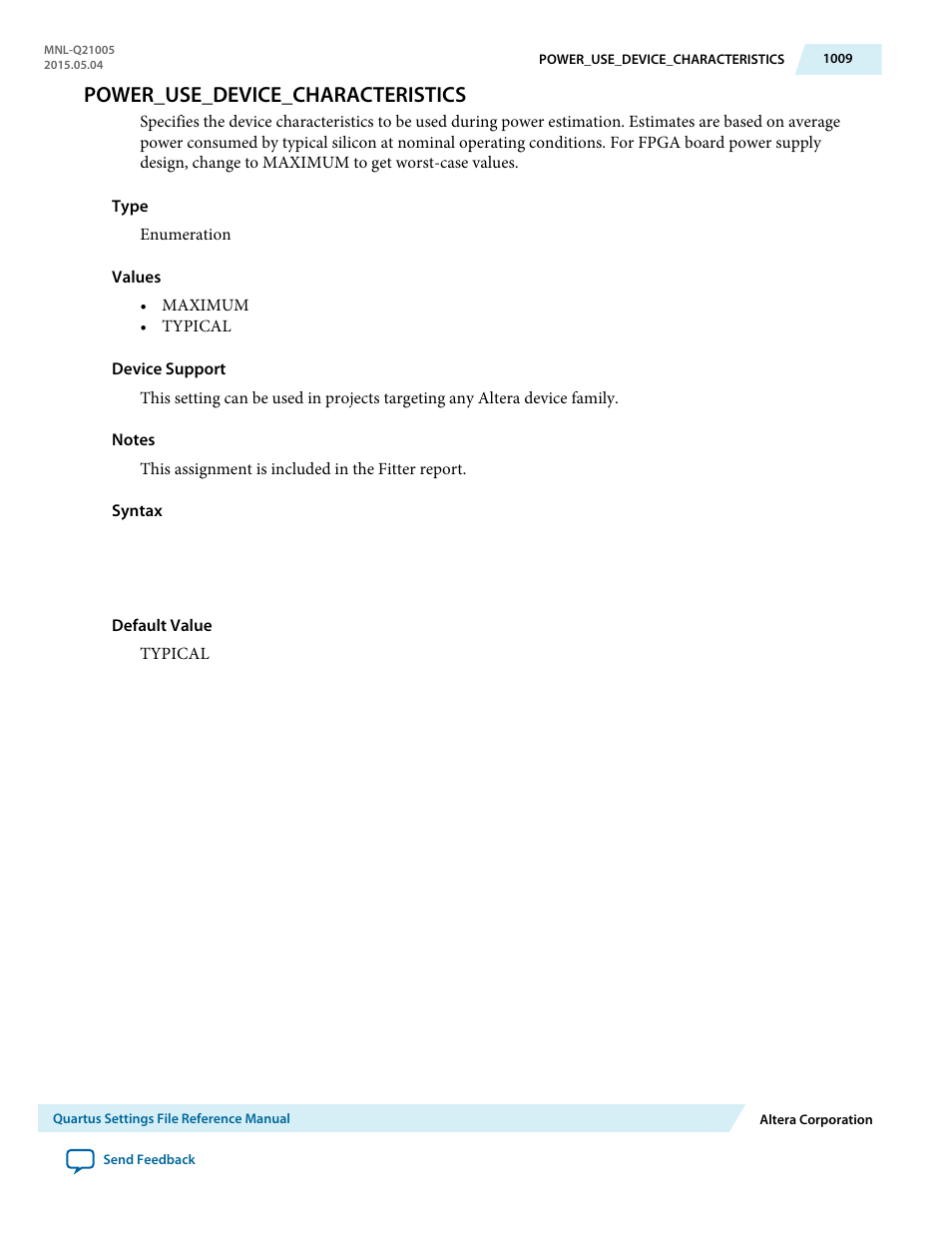 Power_use_device_characteristics | Altera Quartus II Settings File User Manual | Page 1009 / 1344