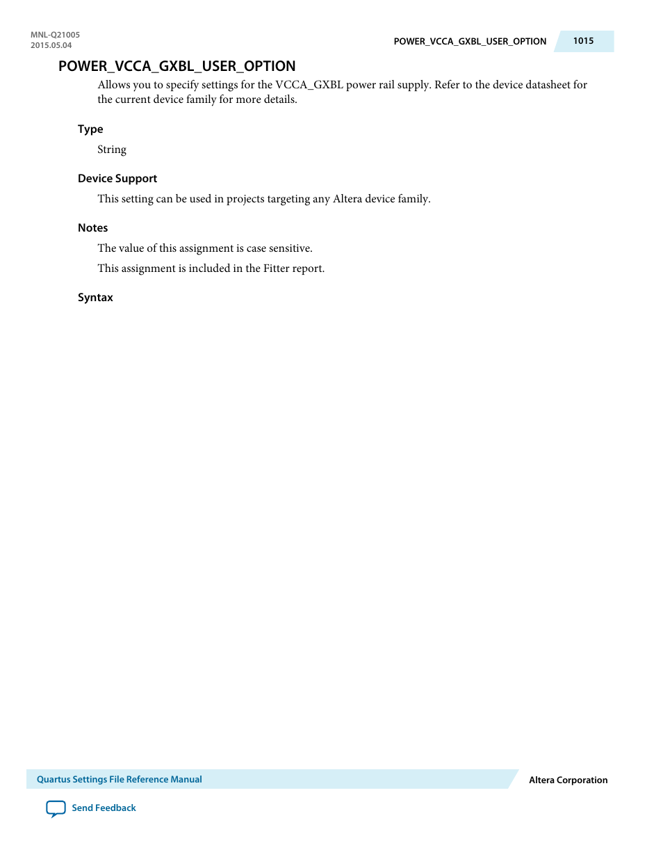 Power_vcca_gxbl_user_option | Altera Quartus II Settings File User Manual | Page 1015 / 1344