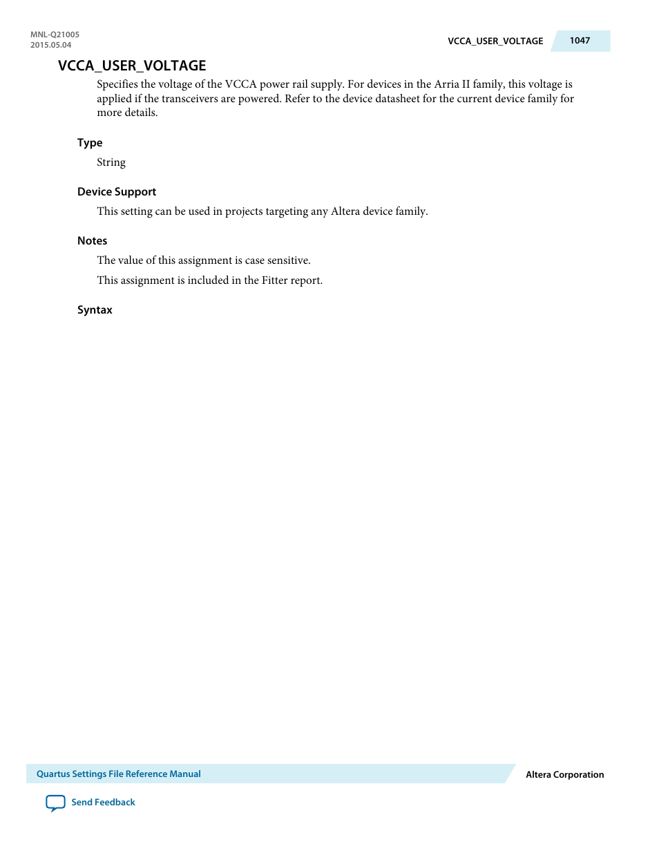 Vcca_user_voltage | Altera Quartus II Settings File User Manual | Page 1047 / 1344