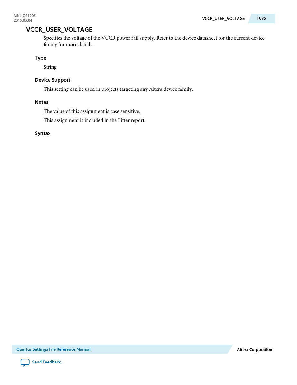 Vccr_user_voltage | Altera Quartus II Settings File User Manual | Page 1095 / 1344