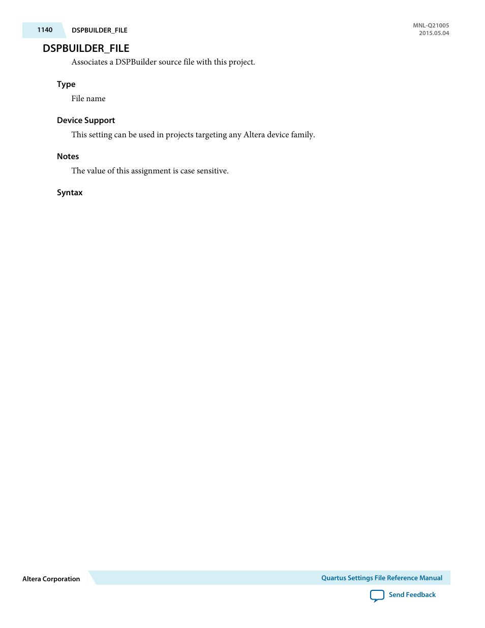 Dspbuilder_file | Altera Quartus II Settings File User Manual | Page 1140 / 1344