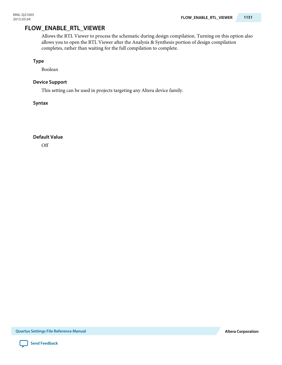 Flow_enable_rtl_viewer | Altera Quartus II Settings File User Manual | Page 1151 / 1344