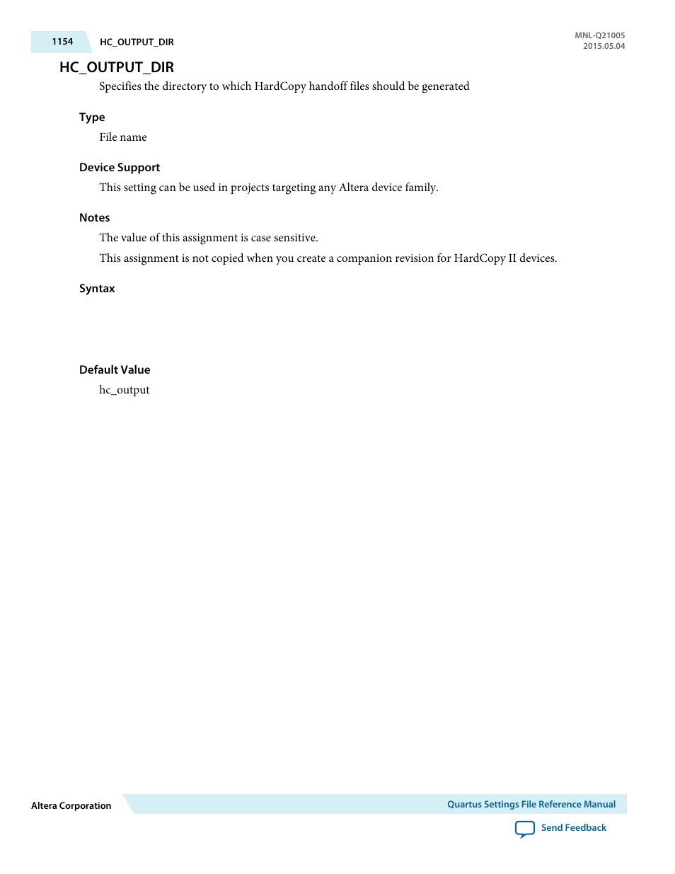 Hc_output_dir | Altera Quartus II Settings File User Manual | Page 1154 / 1344