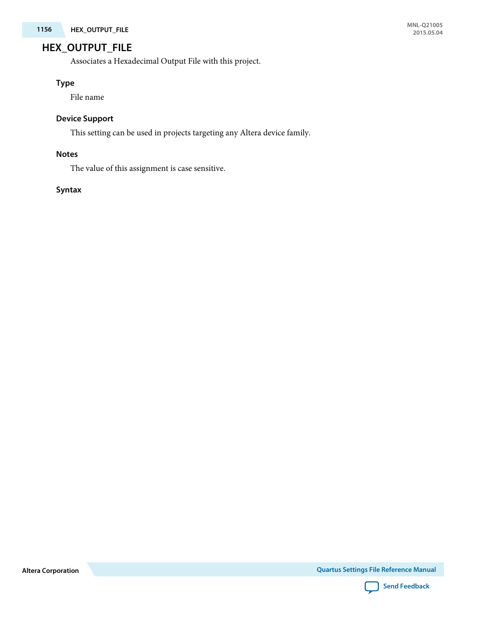 Hex_output_file | Altera Quartus II Settings File User Manual | Page 1156 / 1344