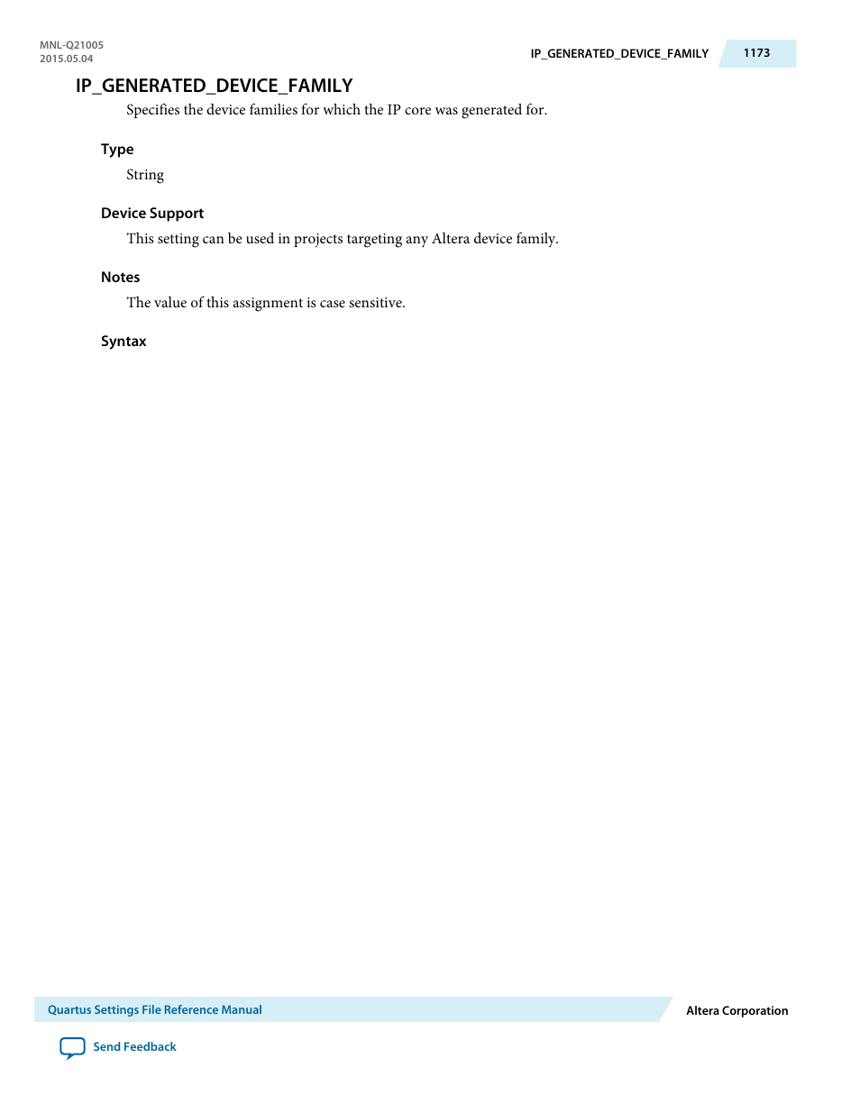 Ip_generated_device_family | Altera Quartus II Settings File User Manual | Page 1173 / 1344