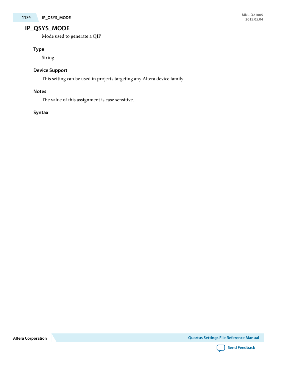 Ip_qsys_mode | Altera Quartus II Settings File User Manual | Page 1174 / 1344