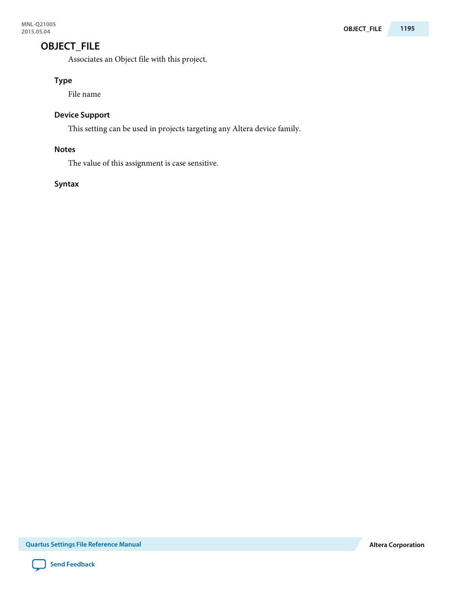 Object_file | Altera Quartus II Settings File User Manual | Page 1195 / 1344