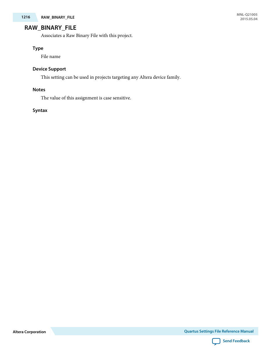 Raw_binary_file | Altera Quartus II Settings File User Manual | Page 1216 / 1344