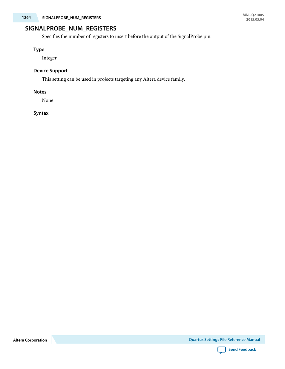Signalprobe_num_registers | Altera Quartus II Settings File User Manual | Page 1264 / 1344