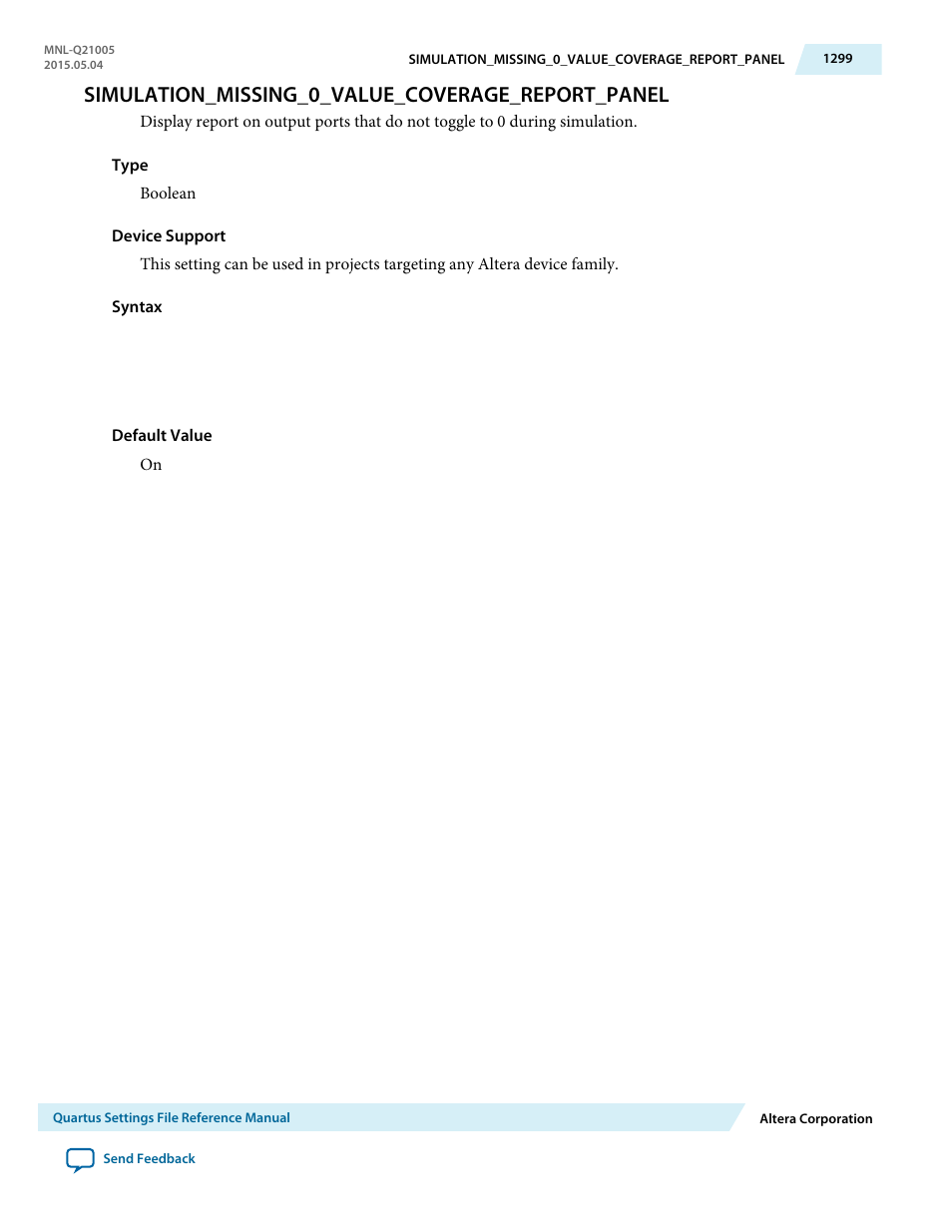 Simulation_missing_0_value_coverage_report_panel | Altera Quartus II Settings File User Manual | Page 1299 / 1344